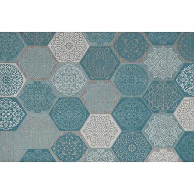 Garden Impressions Buitenkleed Hexagon turquoise 120x170 cm product