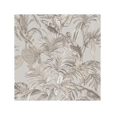 Dutch Wallcoverings - Wallstitch bird of paradise grey - 0,53x10,05m product