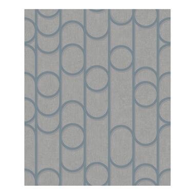 Dutch Wallcoverings - Galactik dessin grijs/blauw - 0,53x10,05m product