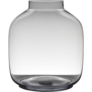 Bellatio design Vaas - bolvormig - transparant - glas - 7 l - 43 cm product