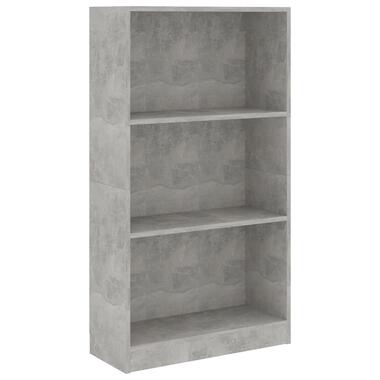 VIDAXL Boekenkast met 3 schappen 60x24x108 cm spaanplaat betongrijs product