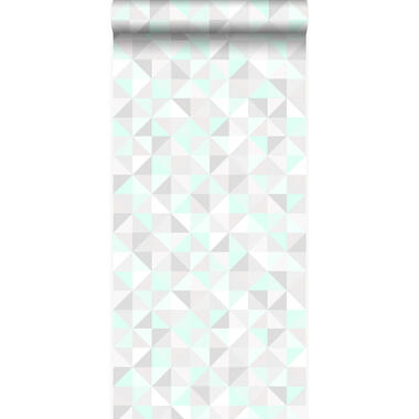 Origin behang - driehoekjes - groen, grijs, wit - 53 cm x 10,05 m product