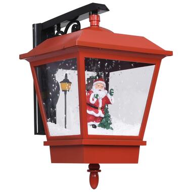 VIDAXL Kerstwandlamp met LED-lampjes en kerstman 40x27x45 cm rood product