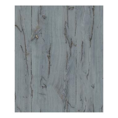 Dutch Wallcoverings - Odyssee hout blauw - 0,53x10,05m product