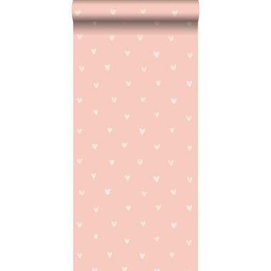 ESTAhome behang - hartjes - perzik roze - 0.53 x 10.05 m product