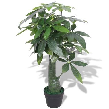 VIDAXL Kunst watercacao plant - met pot - 85 cm - groen product