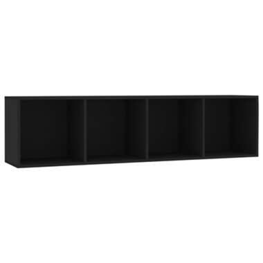 VIDAXL Boekenkast/tv-meubel 143x30x36 cm zwart product