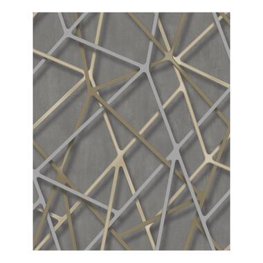 Dutch Wallcoverings - Galactik framework beige/goud - 0,53x10,05m product