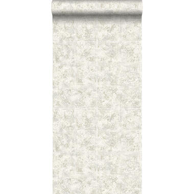 ESTAhome behang - tegelmotief - donker beige - 53 cm x 10,05 m product