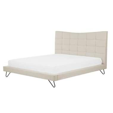Beliani Tweepersoonsbed LANNION - Beige polyester product