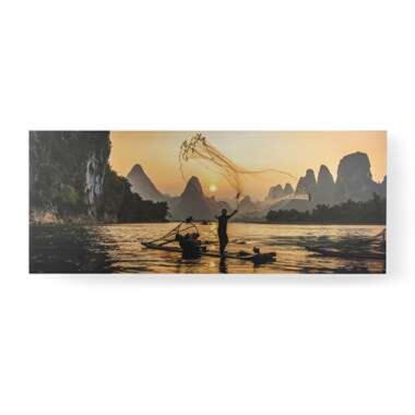 Art for the Home - Canvas - Aziatische Visser - 40x100 cm product