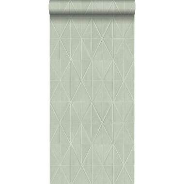 ESTAhome behang - origami motief - celadon groen - 0.53 x 10.05 m product