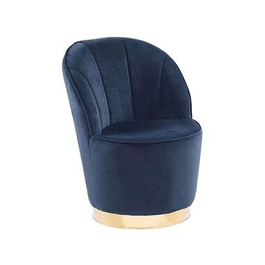 ALBY - Fauteuil - Blauw - Fluweel product