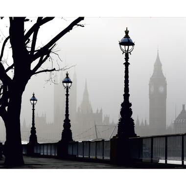 Sanders & Sanders fotobehang - Londen - grijs en zwart - 360 x 270 cm product