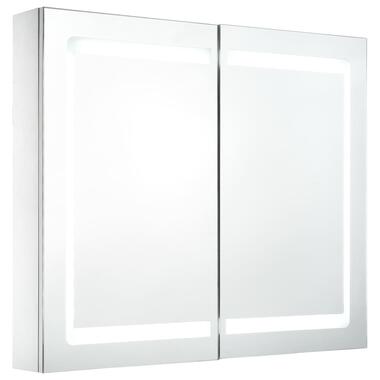 vidaXL Badkamerkast met spiegel en LED 80x12,2x68 cm MDF product