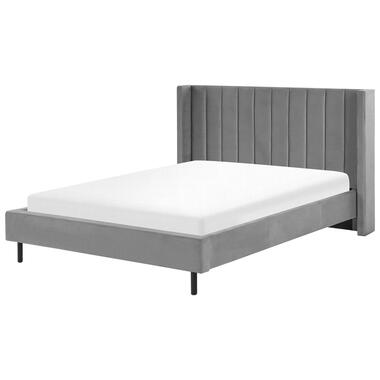 VILLETTE - Tweepersoonsbed - Grijs - 160 x 200 cm - Fluweel product