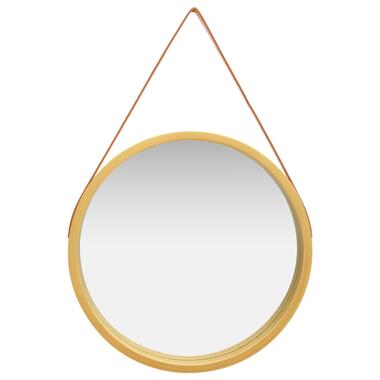 VIDAXL Wandspiegel met band 60 cm goudkleurig product