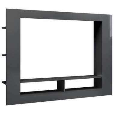 VIDAXL Tv-meubel 152x22x113 cm spaanplaat hoogglans grijs product