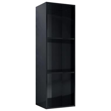 VIDAXL Boekenkast/tv-meubel 36x30x114 cm spaanplaat hoogglans zwart product