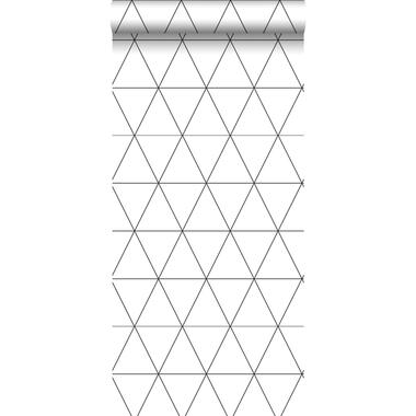 Origin behang - grafische driehoeken - zwart wit - 0.53 x 10.05 m product