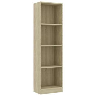 vidaXL Boekenkast met 4 schappen 40x24x142 cm bewerkt hout sonoma eik product