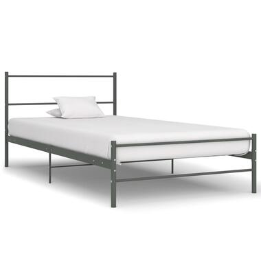 vidaXL Bedframe Metaal Grijs 90x200 cm Frame Bed Slaapmeubel Ledikant Bedden product