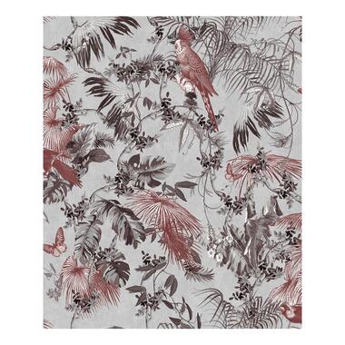 Dutch Wallcoverings - Escapade palm/vogel zilver - 0,53x10,05m product