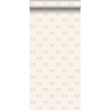 Origin behang - strikjes - wit en licht roze - 53 cm x 10,05 m product