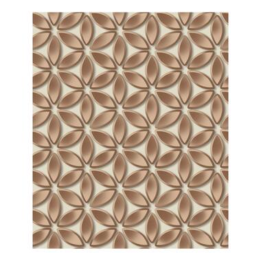 Dutch Wallcoverings - Hexagone dessin beige/koper - 0,53x10,05m product
