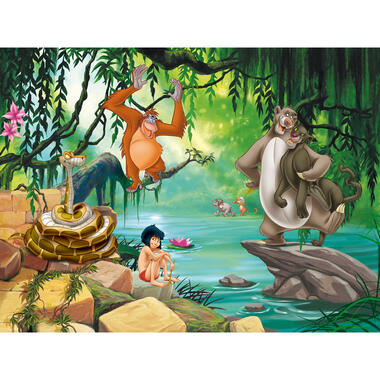 Disney fotobehang - Jungle Boek - groen, blauw en beige - 360 x 270 cm product