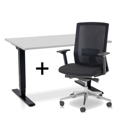 MRC COMFORT Set - Zit-sta bureau + stoel - 120x80 - grijs product