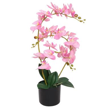 vidaXL Kunstplant orchidee met pot 65 cm roze product