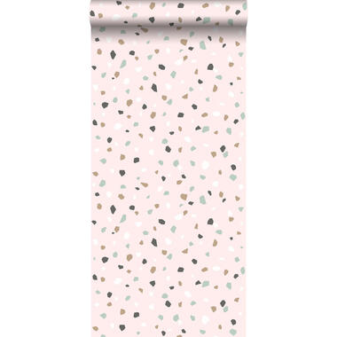 ESTAhome behang - terrazzo - roze, mintgroen - 53 cm x 10,05 m product