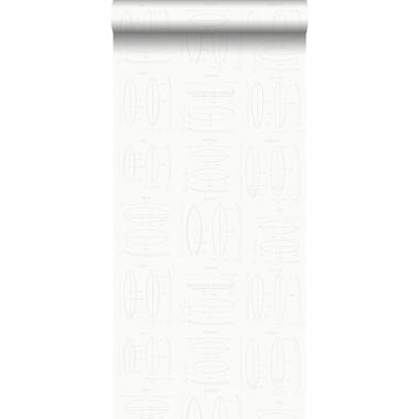 ESTAhome behang - surfplanken - wit en zilver - 53 cm x 10,05 m product
