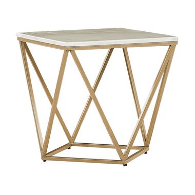 MALIBU - Bijzettafel - Wit/ Beige - MDF product