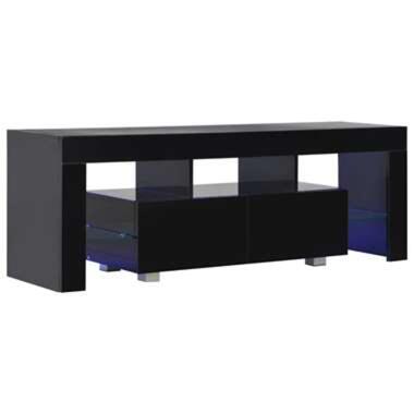 VIDAXL Tv-meubel met LED-verlichting 130x35x45 cm hoogglans zwart product