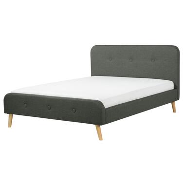 RENNES - Tweepersoonsbed - Donkergrijs - 160 x 200 cm - Polyester product