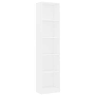 vidaXL Boekenkast met 5 schappen 40x24x175 cm bewerkt hout wit product