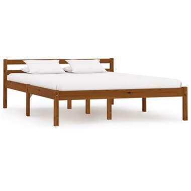 vidaXL Bedframe massief grenenhout honingbruin 140x200 cm product