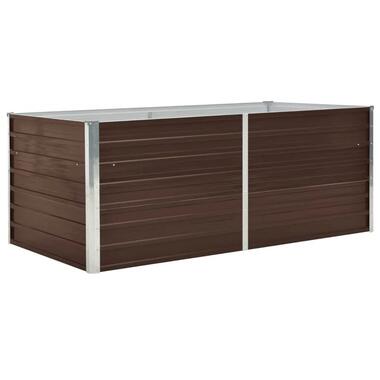 vidaXL Plantenbak verhoogd 160x80x45 cm gegalvaniseerd staal bruin product