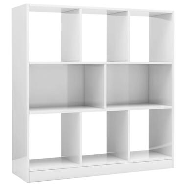 vidaXL Boekenkast 97,5x29,5x100 cm bewerkt hout hoogglans wit product