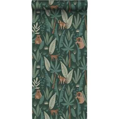 ESTAhome behang - jungle apen - donkergroen - 0.53 x 10.05 m product