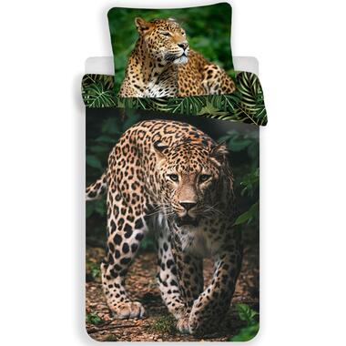 Animal Pictures Dekbedovertrek Luipaard - Eenpersoons - 140 x 200 cm - Groen product
