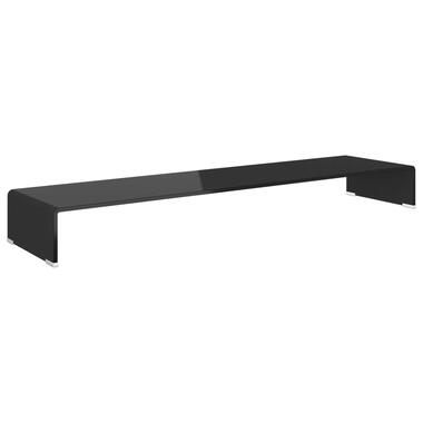 vidaXL TV-meubel/monitorverhoger zwart 120x30x13 cm glas product