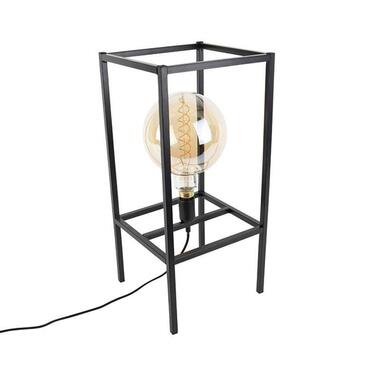 Qazqa Tafellamp Cage - zwart product