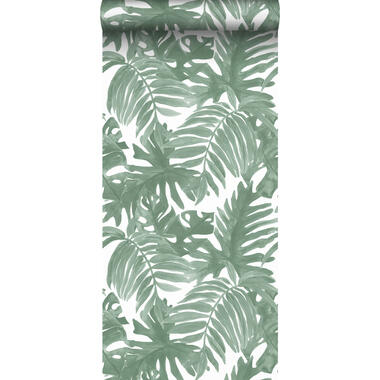 Sanders & Sanders behang - palm - vergrijsd groen - 0.53 x 10.05 m product