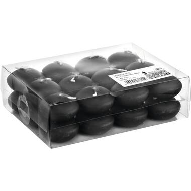 Trend Candles Drijfkaarsen - 24 stuks - zwart - ca 4 branduren product