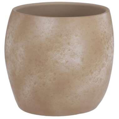 Mica Decorations Bloempot - creme stone - mat - keramiek - 28 x 26 cm product