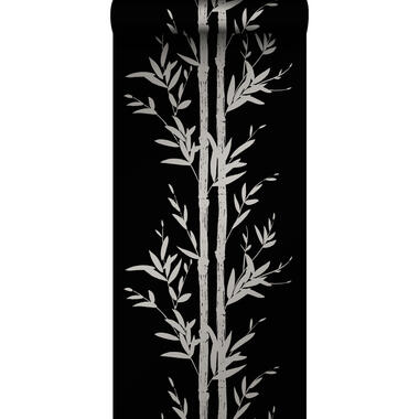 Origin behang - bamboe - mat zwart en grijs - 53 cm x 10,05 m product
