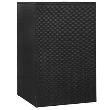 vidaXL Enkele containerberging - 76x78x120 cm - poly rattan - zwart product